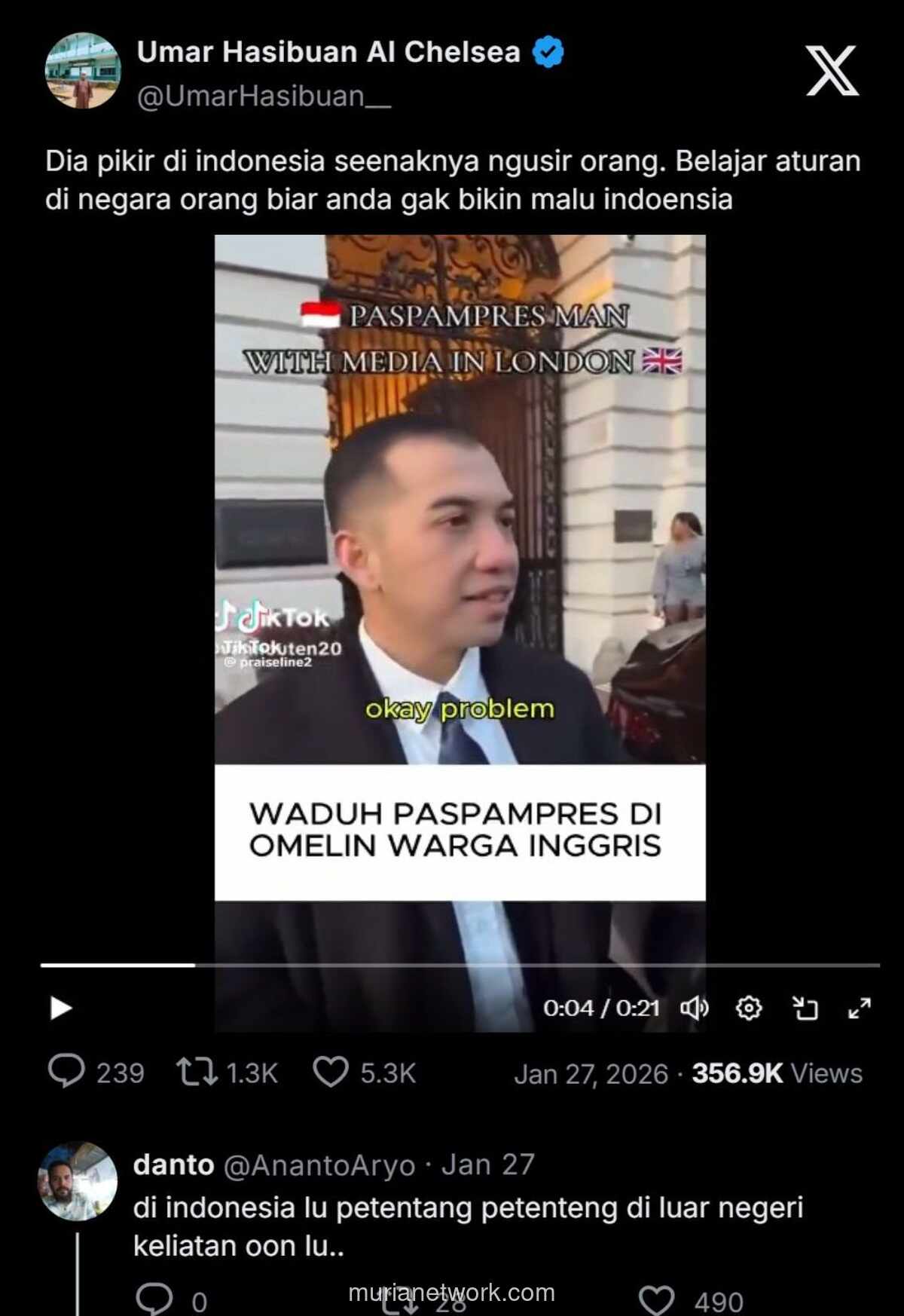 Pengawal Presiden Ditegur Wartawan di Inggris, Netizen Soroti Budaya Main Usir di Dalam Negeri