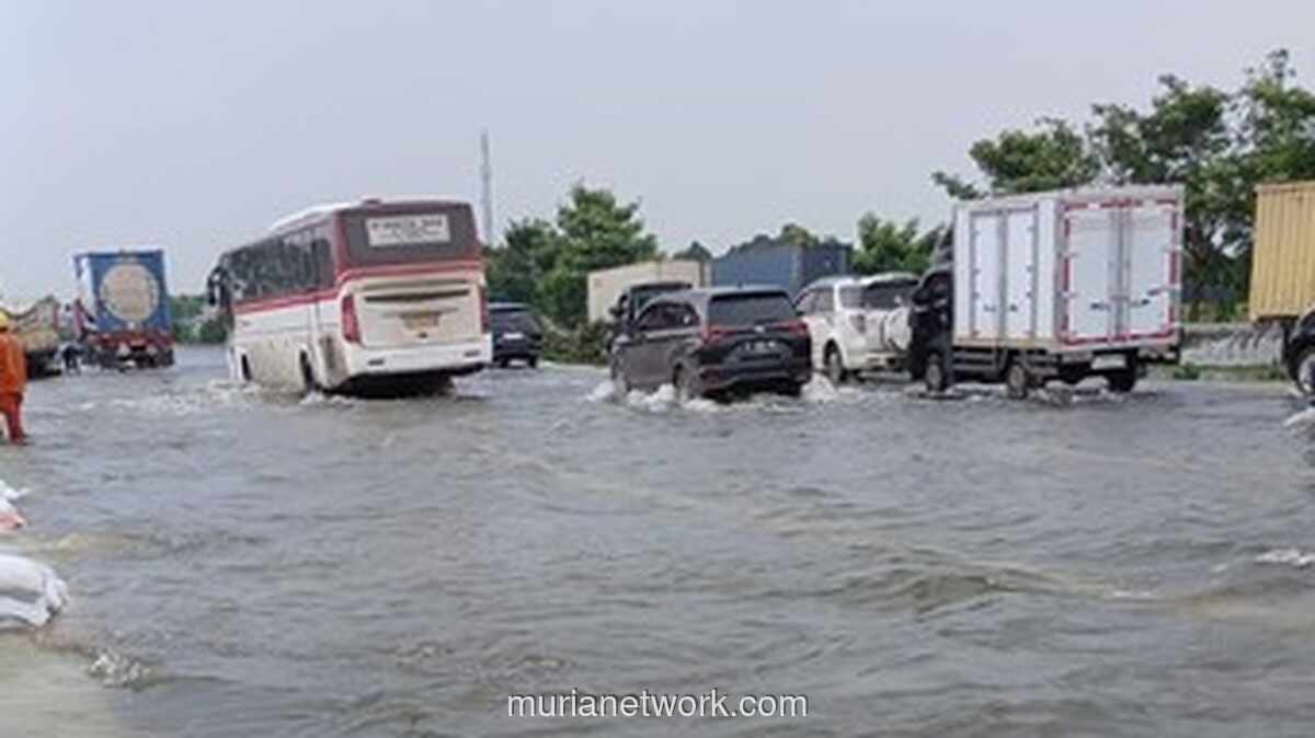 Ciujung Meluap, Ruas Tol Jakarta-Merak KM 50 Terendam Banjir