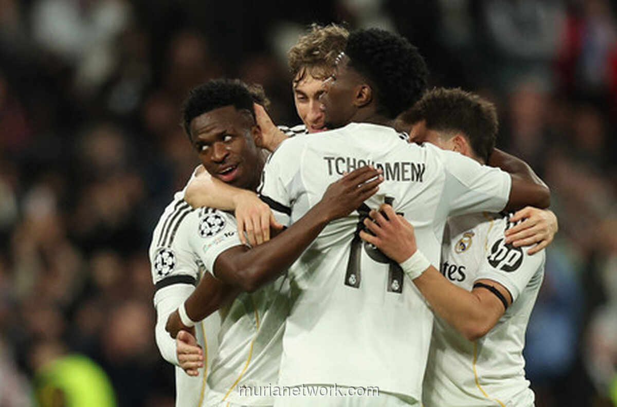 Real Madrid Hajar Monaco 6-1, Mbappe Cetak Dua Gol di Bernabeu