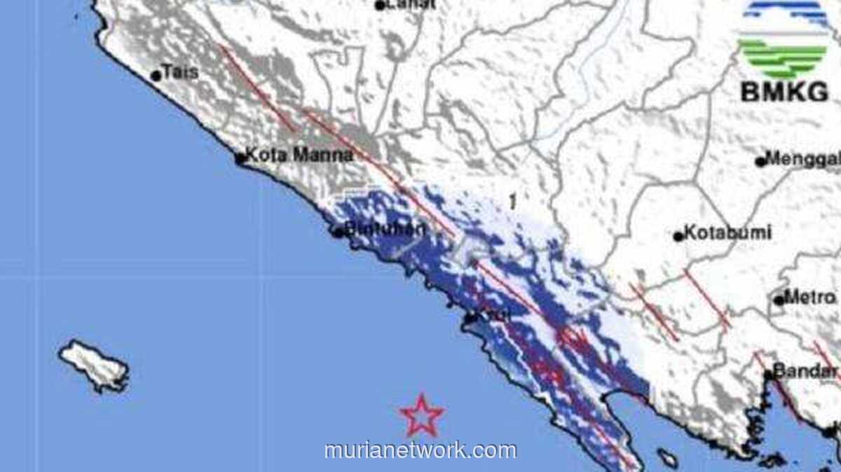 Gempa Magnitudo 4,5 Guncang Pesisir Barat Lampung
