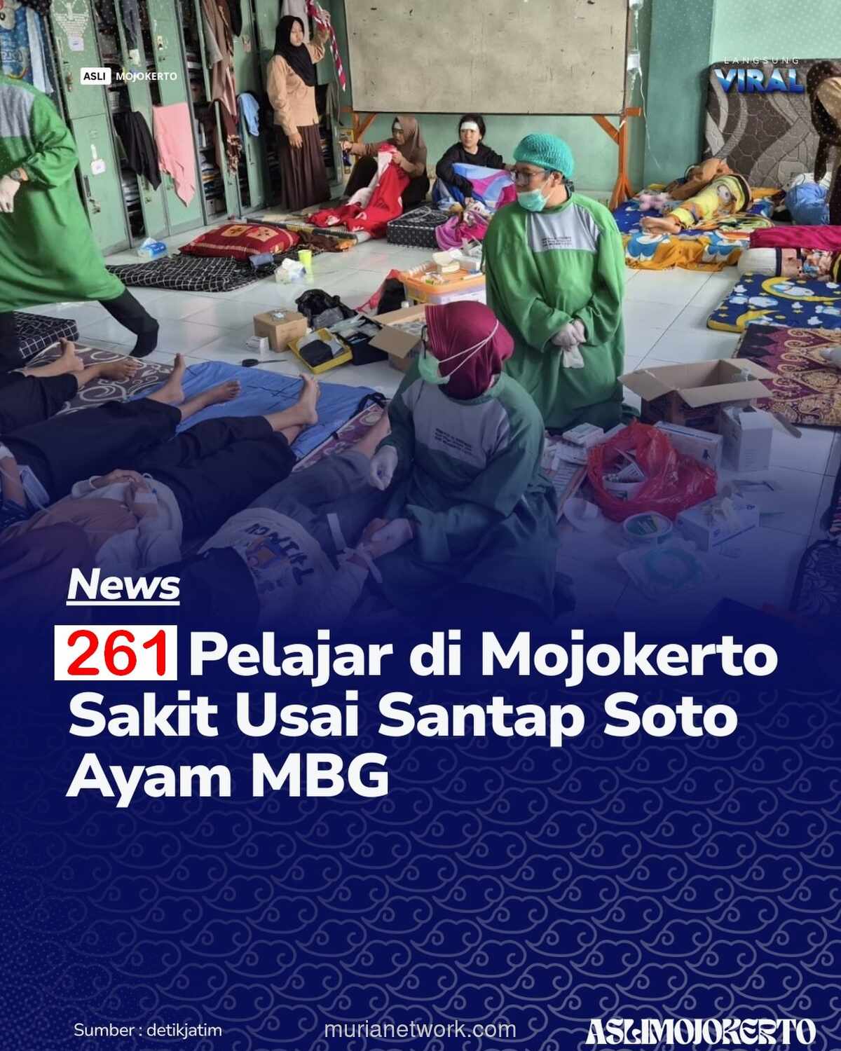 Soto Ayam Picu Keracunan Massal, 261 Siswa dan Santri di Mojokerto Dilarikan ke RS