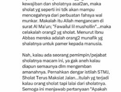 Sholat Rajin, Tapi Korupsi Jalan: Ustadz Hilmi Soroti Kualitas Ibadah Pejabat