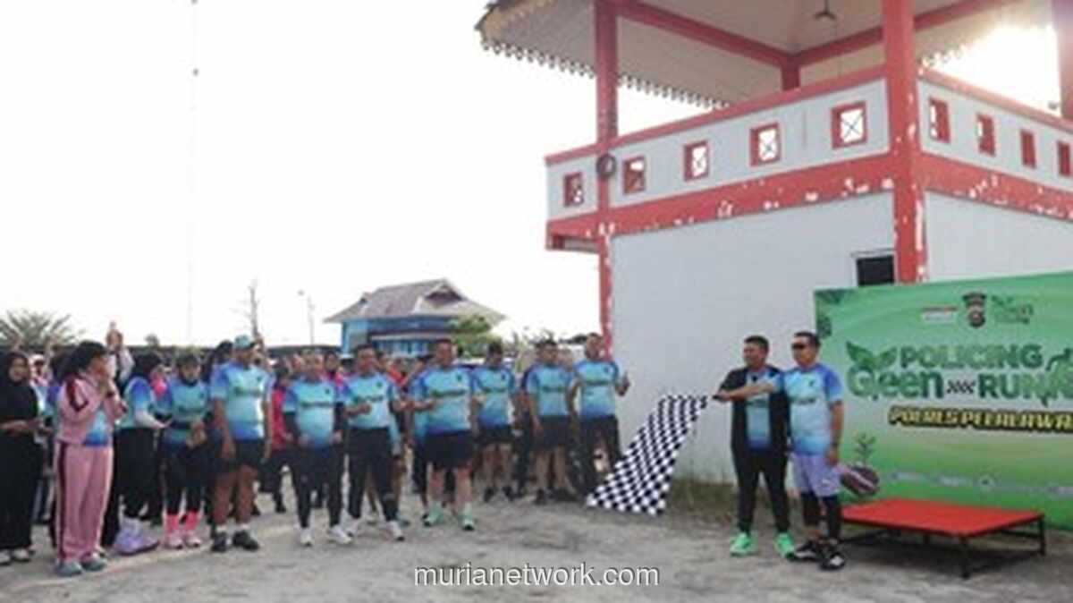Polres Pelalawan Gelar Fun Run, Kampanye Lingkungan Hijau Lewat Langkah Kaki