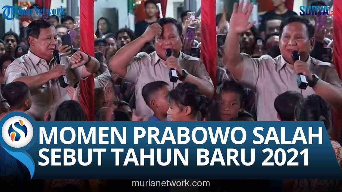 Prabowo Kepleset Tahun, Ucapkan Selamat 2021 di Malam 2026