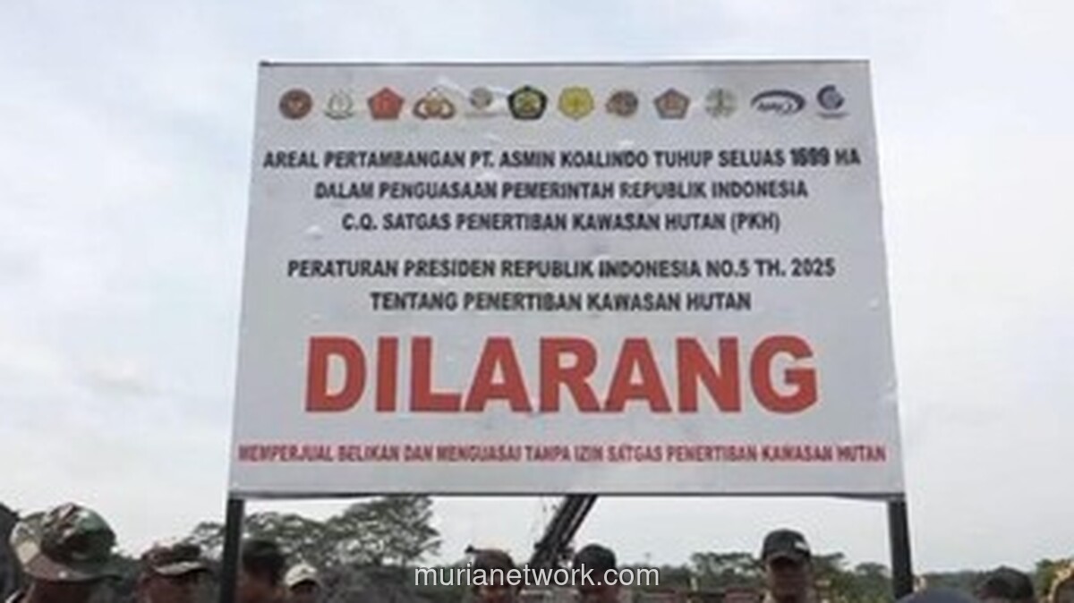 Satgas Rebut Kembali 1.700 Hektare Lahan Tambang Ilegal di Hutan