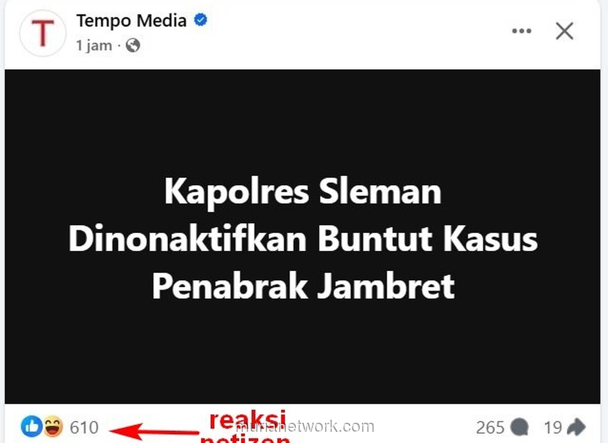 Kapolres Sleman Dicopot, Imbas Penanganan Kasus Penjambret Tewas