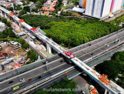 LRT Jakarta Fase 1B Tembus 83%, Sambungan Kritis di Atas Tol Ir Wiyoto Rampung