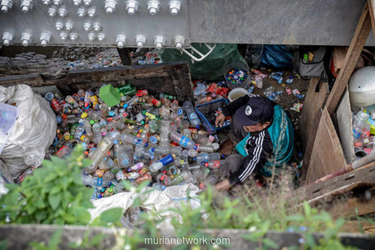 Di Bantaran Ciliwung, Rizal Mengais Rezeki dari Botol-Botol Bekas