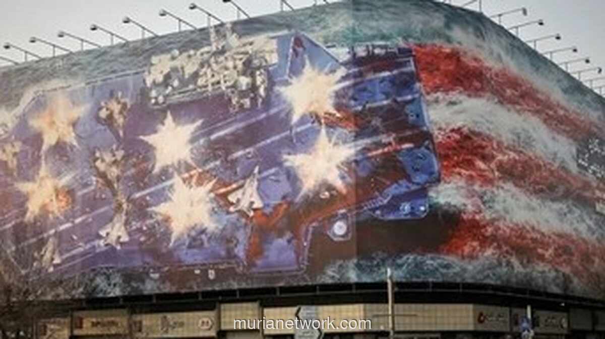 Mural di Teheran: Jika Menebar Angin, AS Akan Menuai Badai