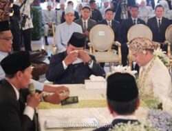 Prabowo Tak Tahan Haru Saat Saksi Pernikahan Orang Kepercayaannya