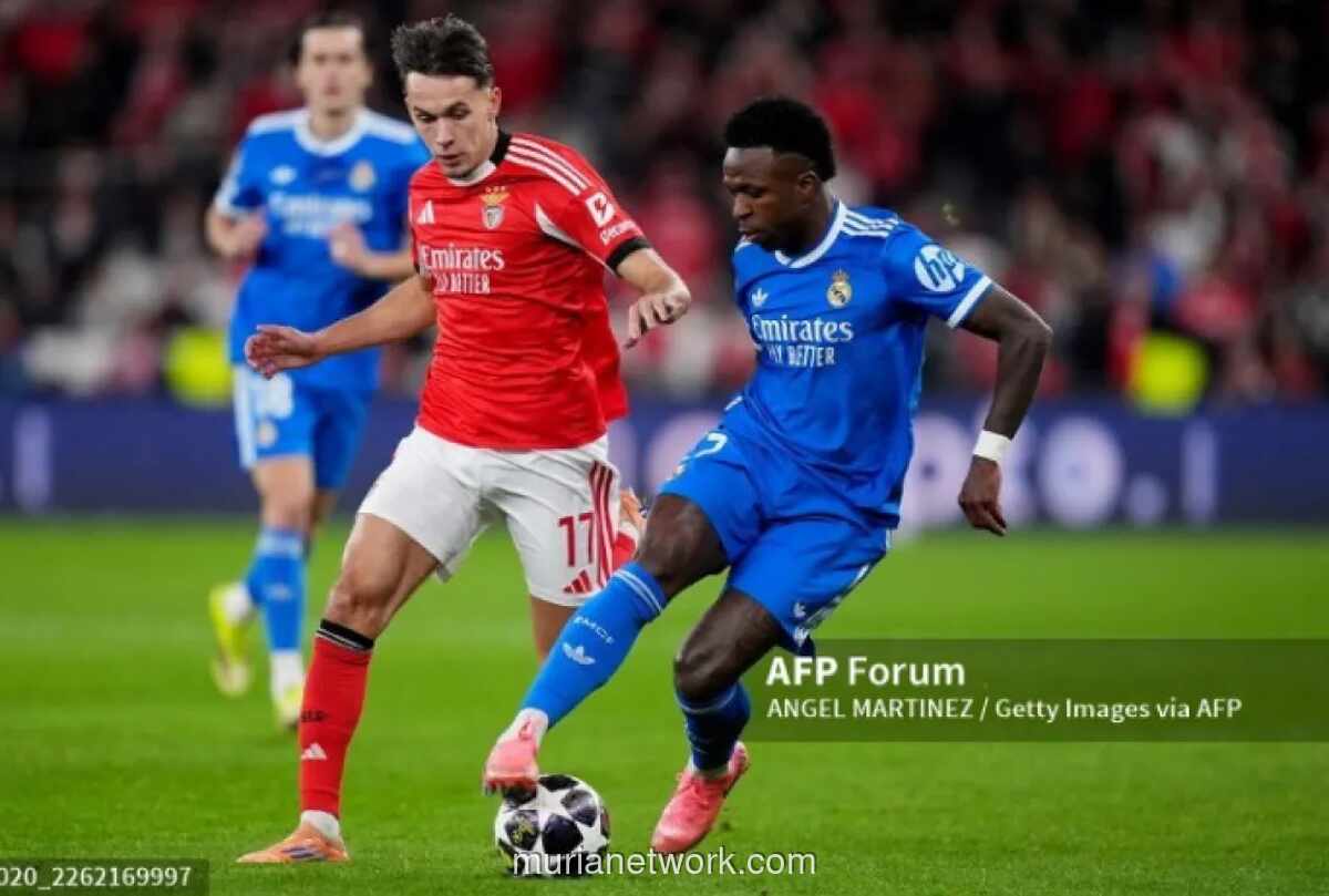 Real Madrid Unggul Tipis atas Benfica di Leg Pertama Play-off Liga Champions