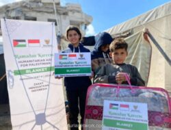 BAZNAS Salurkan 300 Selimut untuk Warga Gaza Hadapi Cuaca Dingin Ekstrem