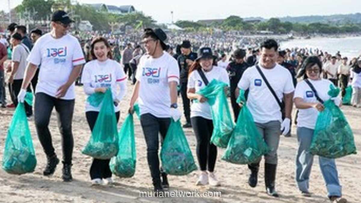 BRI Bersihkan Pantai Kedonganan, Kumpulkan 931 Kg Sampah