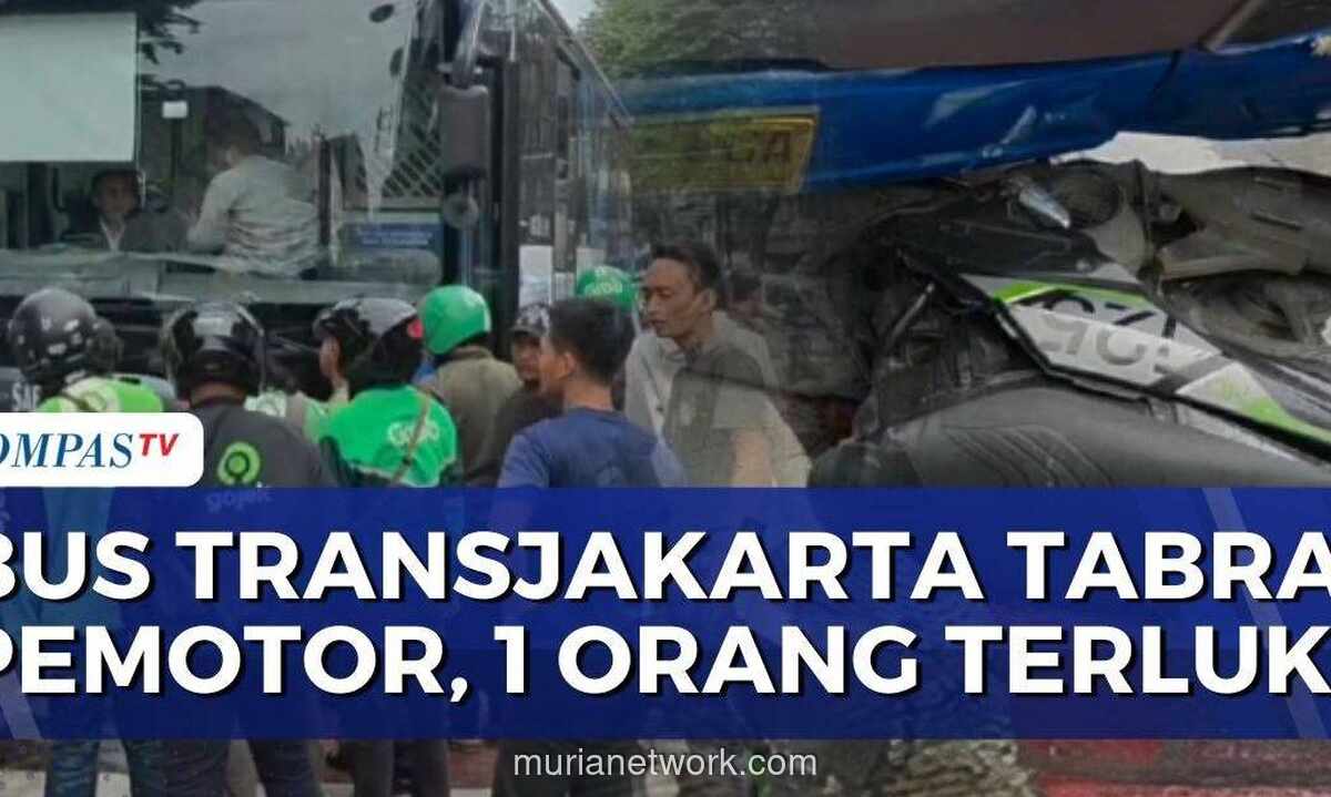 Bus Transjakarta Tabrak Pengendara Motor di Gunung Sahari, Korban Luka Parah