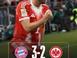 Bayern Muenchen Tahan Kejar Frankfurt untuk Raih Kemenangan 3-2