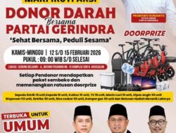 Gerindra Sumbar Gelar Donor Darah Massal Empat Hari, Bidik Rekor MURI