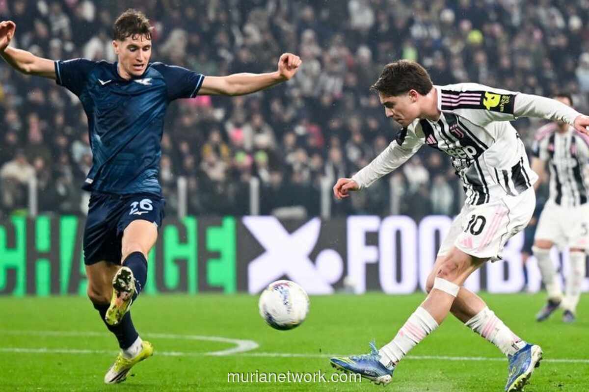 Juventus Bangkit dari Ketinggalan Dua Gol, Imbangi Lazio 2-2 di Injury Time