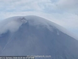 Gunung Semeru Erupsi Lagi, PVMBG Pertahankan Status Siaga