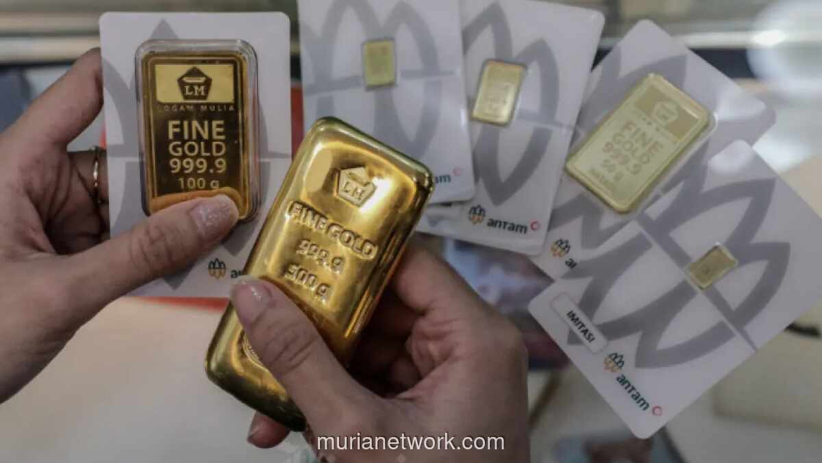 Harga Emas Antam Naik di Awal Pekan, 1 Kilogram Tembus Rp2,96 Miliar