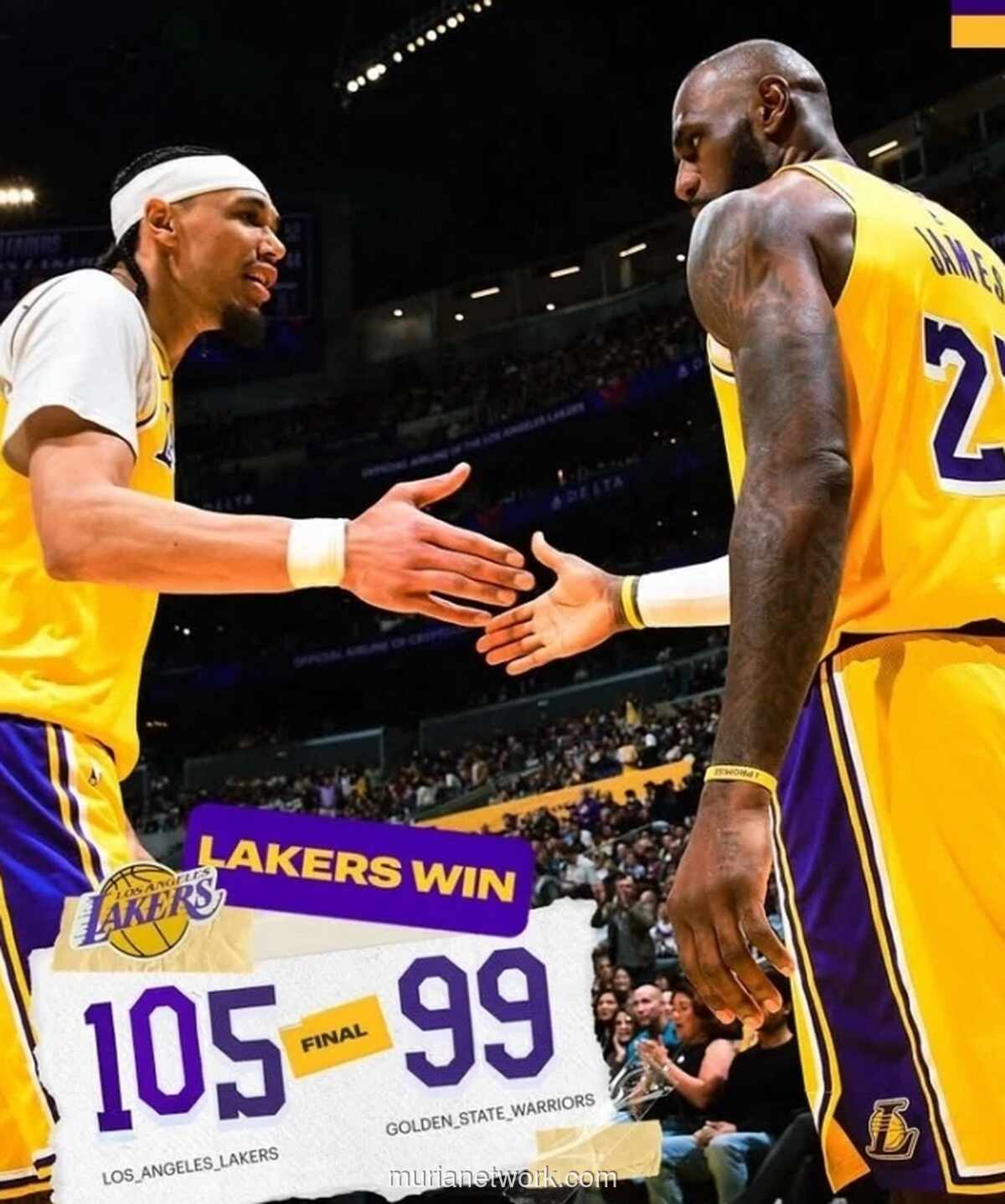 Lakers Kalahkan Warriors dalam Duel Sengit Tanpa Dončić dan Curry