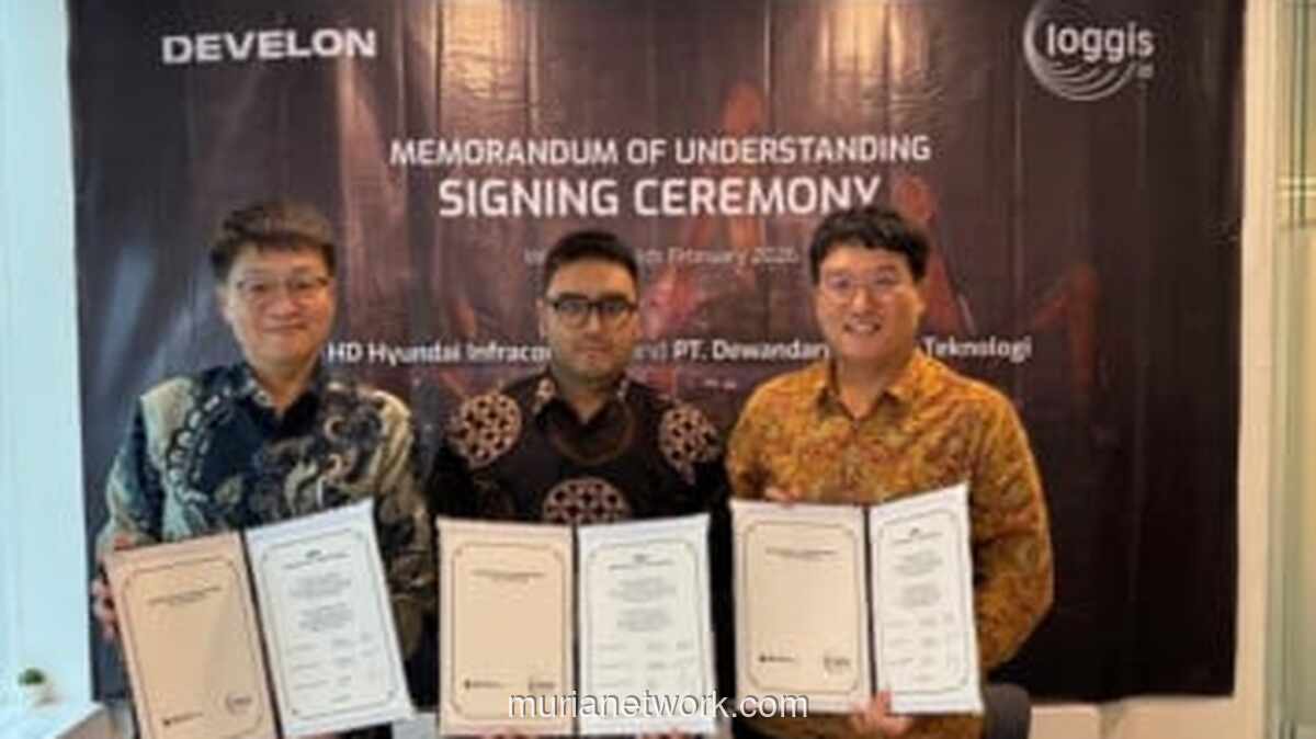 Loggis Gandeng HD Hyundai Distribusikan Alat Berat Ramah Lingkungan DEVELON