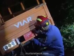 Motor Roda Tiga Tercebur Empang di Bojonggede, Berhasil Dievakuasi Damkar