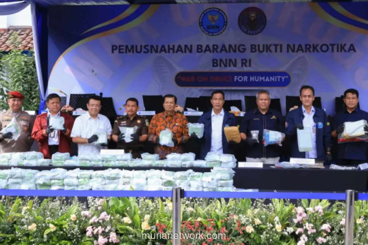BNN Musnahkan Lebih dari 100 Kg Sabu dan Narkoba Sintetis Hasil Lima Kasus