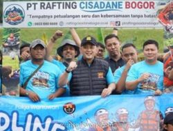 Polres Bogor Rayakan HPN ke-80 dengan Deadline Healing Tanam Pohon dan Arung Jeram