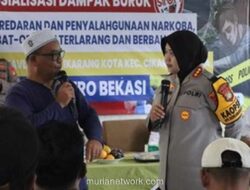 Polres Metro Bekasi Gelar Operasi Simpatik, Edukasi Narkoba dan Bagikan Sembako di Kampung Kavling