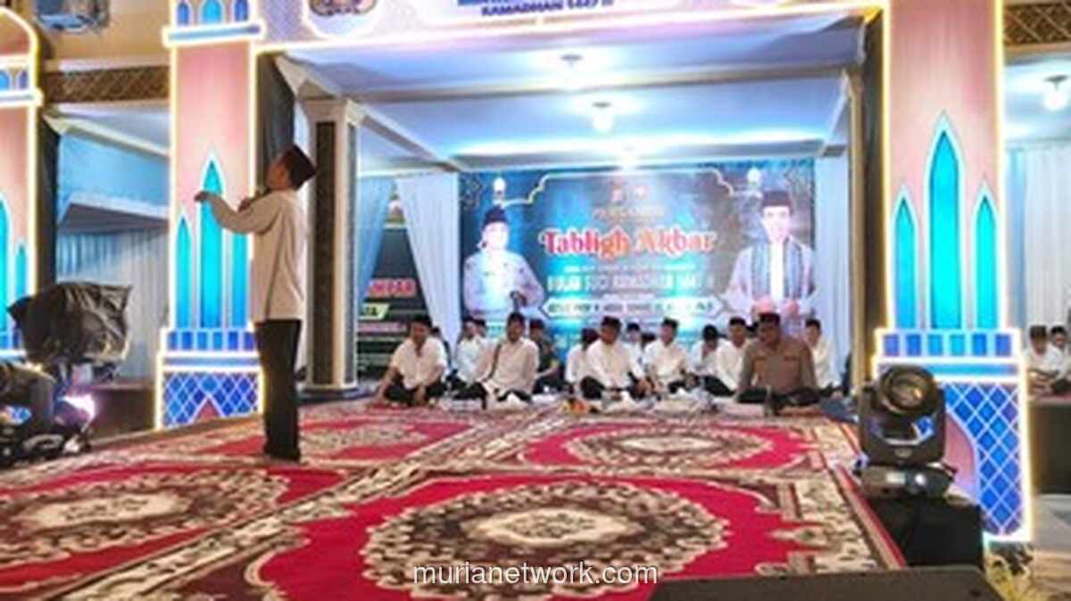 Polres Kampar Gelar Tabligh Akbar Sambut Ramadan, Imbau Warga Waspadai Arus Saat Balimau Kasai