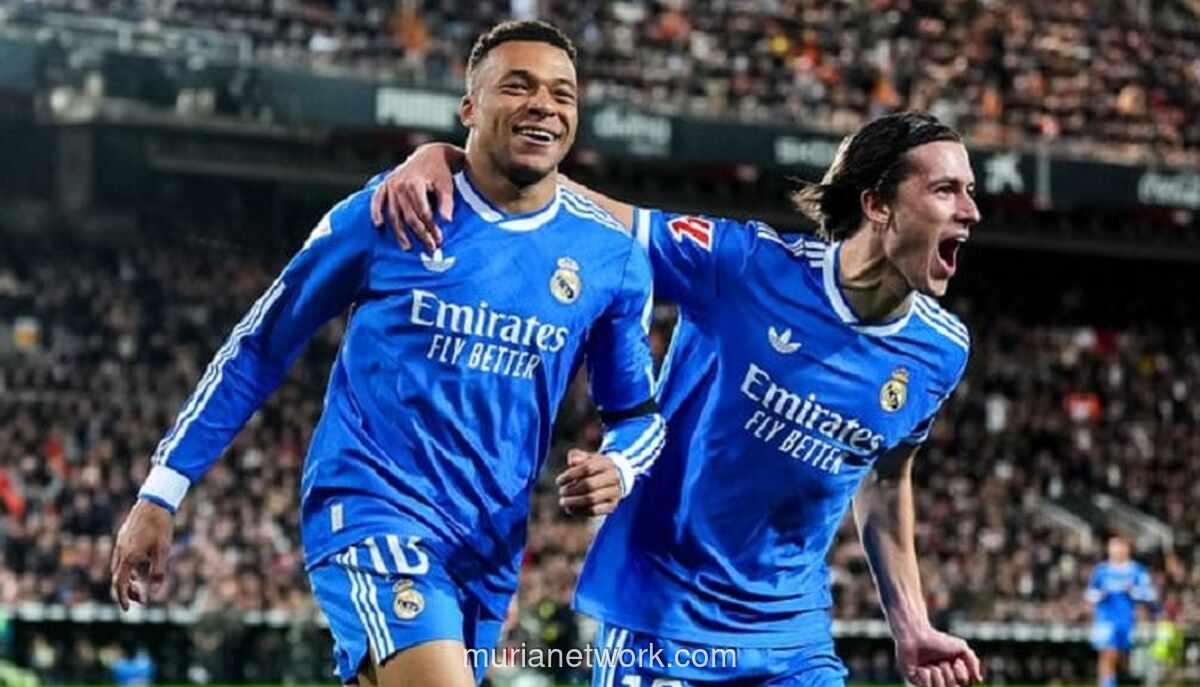 Real Madrid Tumbangkan Valencia 1-0, Jarak ke Barcelona Kini Cuma Satu Poin