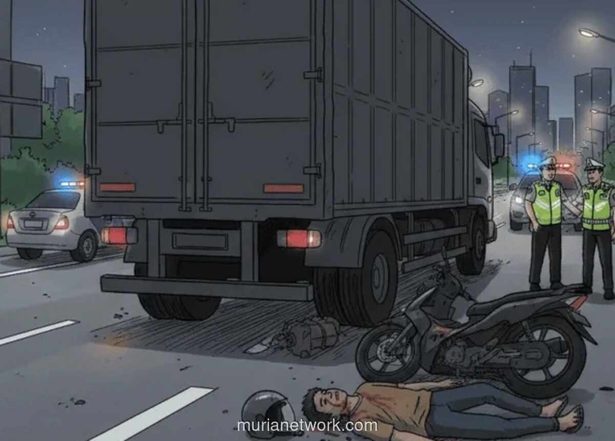 Pemuda 19 Tahun Tewas Tabrak Truk Mogok di Jalan AP Pettarani Makassar