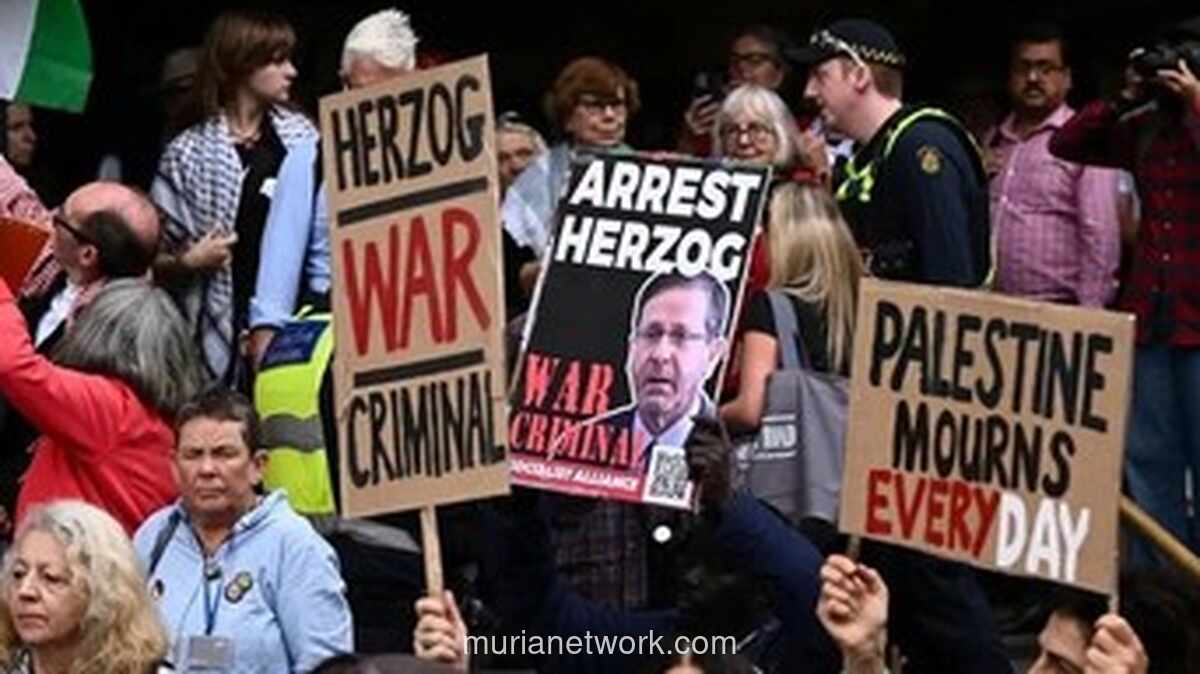 Ribuan Warga Australia Protes Kunjungan Presiden Israel Isaac Herzog