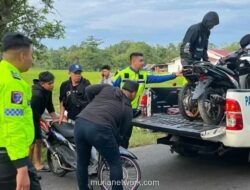 Polres Bone Bubarkan Balap Liar Subuh, 30 Motor Diamankan