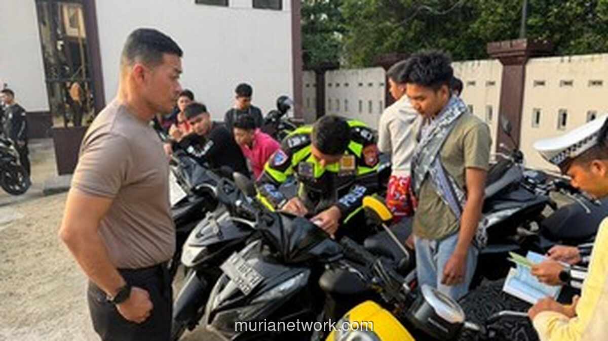 Polres Inhil Amankan 14 Motor dalam Razia Balap Liar Menjelang Sahur