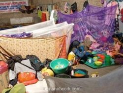 Warga Tapanuli Selatan Jalani Sahur Pertama Ramadan di Tenda Pengungsian