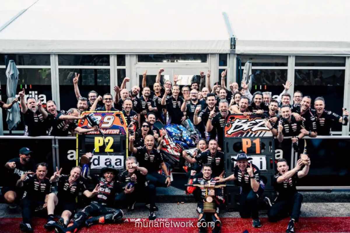 Aprilia Kembali Dominan, Bezzecchi Raih Kemenangan Kelima Beruntun di MotoGP Austin