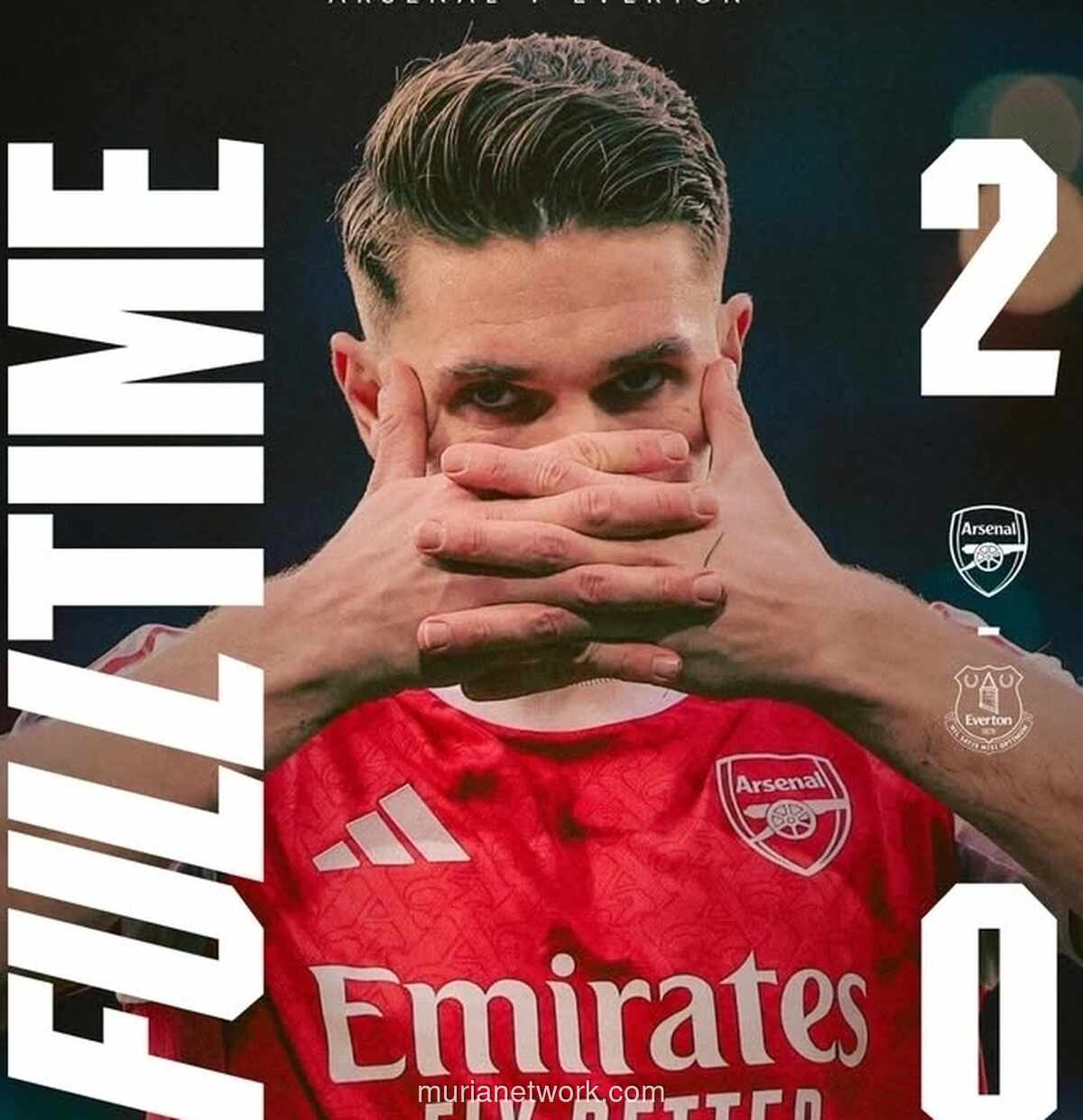 Arsenal Pecah Kebuntuan di Akhir Laga, Kalahkan Everton 2-0