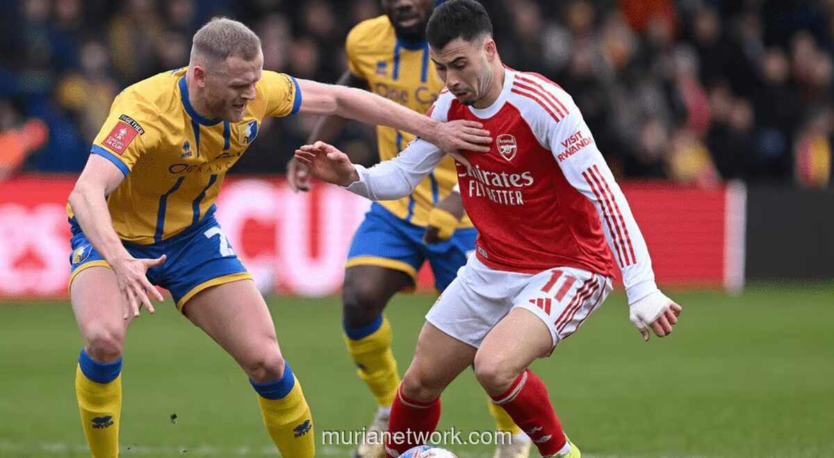 Arsenal Lolos ke Perempat Final Piala FA Usai Dihajar Ketat Mansfield 2-1