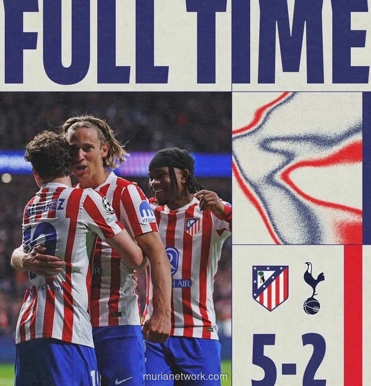 Atletico Madrid Hajar Tottenham 5-2 di Laga Dramatis Liga Champions