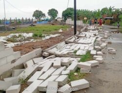 Pagar Proyek Sekolah Rakyat di Takalar Roboh, Diduga Akibat Pondasi Lemah