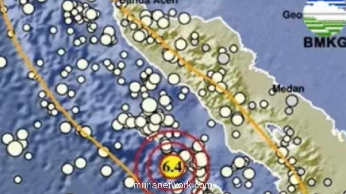 Gempa Magnitudo 6,4 Guncang Sinabang, Aceh