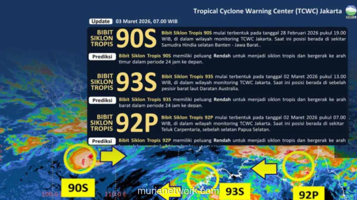 BMKG Waspadai Tiga Bibit Siklon Tropis, Potensi Cuaca Ekstrem Melanda Sejumlah Daerah