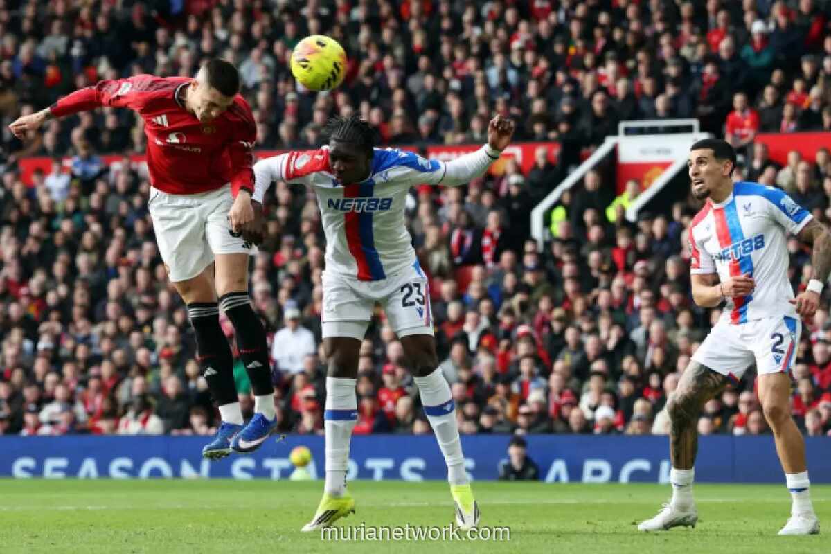 Manchester United Kembali Bangkit, Kalahkan Crystal Palace 2-1 untuk Perpanjang Rekor Tak Terkalahkan