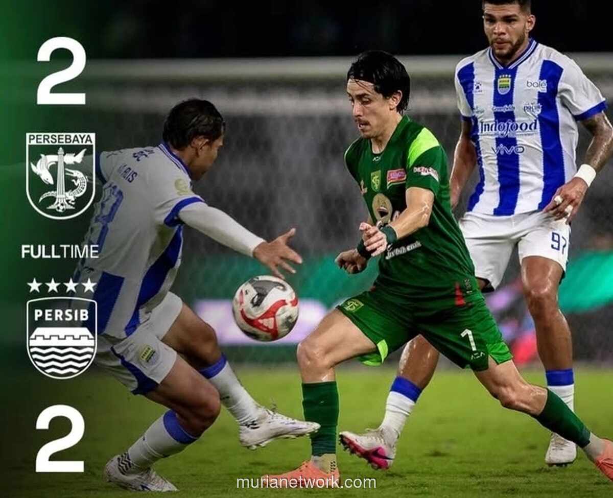 Persebaya dan Persib Bermain Imbang 2-2 dalam Laga Sengit di Surabaya