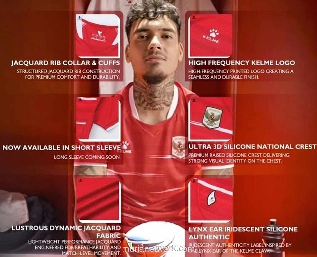 Kelme Luncurkan Jersey Timnas Indonesia dengan Teknologi Jacquard dan Emblem Silikon 3D
