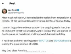 Direktur NCTC Mundur, Protes Kebijakan Perang AS-Iran