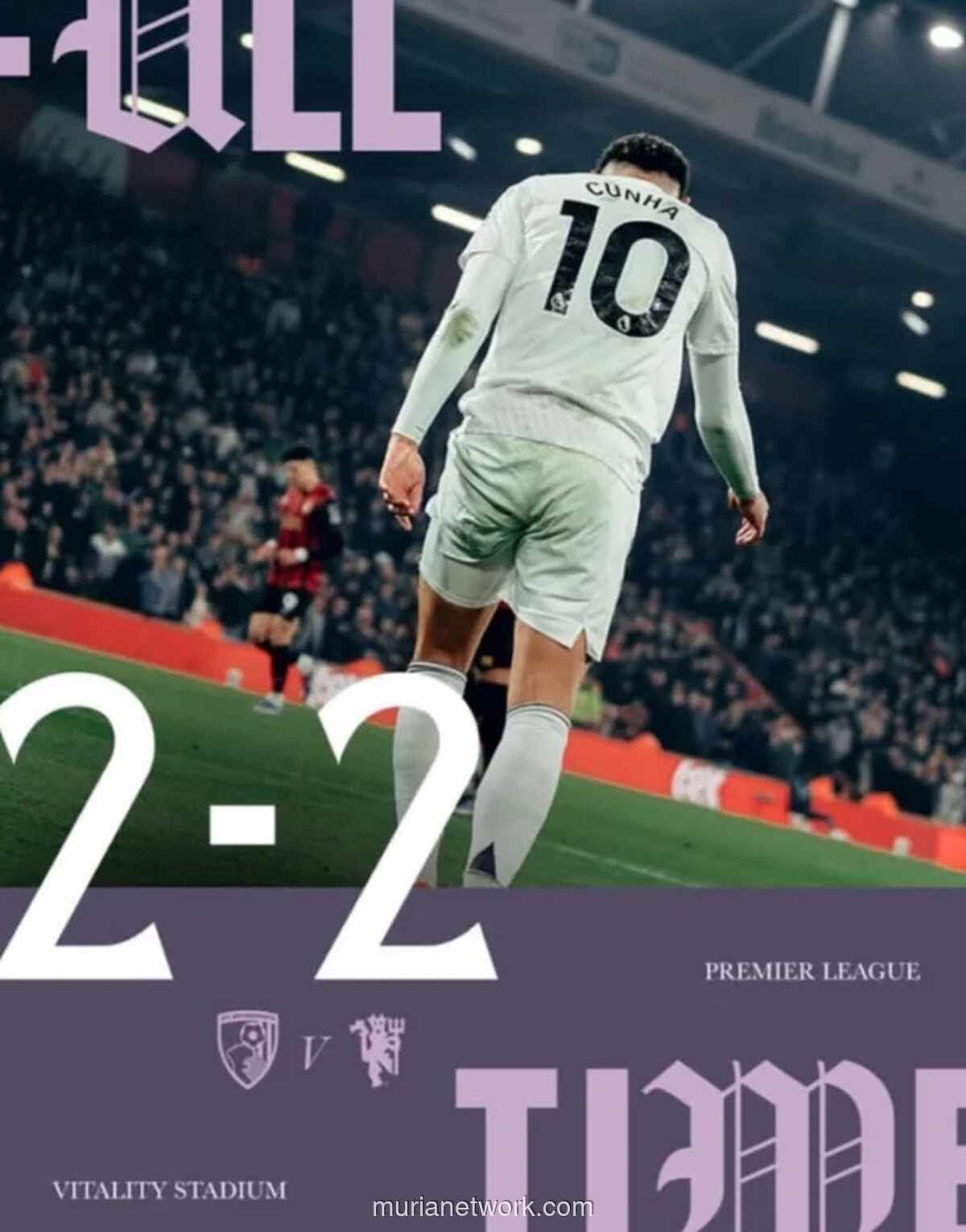 Bournemouth Tahan Imbang Manchester United 2-2 dalam Drama Gol Bunuh Diri dan Kartu Merah