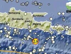 Gempa Magnitudo 2,8 Guncang Perairan Barat Daya Lumajang