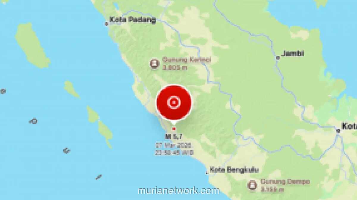 Gempa M 4,8 Guncang Lebong, Dirasakan hingga Kota Bengkulu